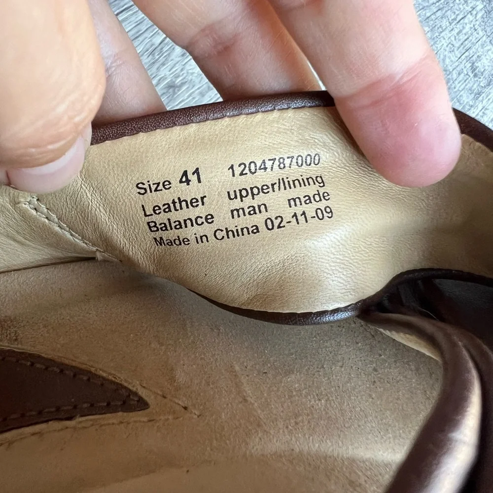 Dansko Brown Neeci Wedge Cross Strap Sandals Size 41 Leather upper / Lining